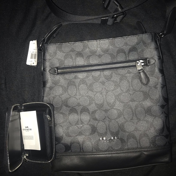 New Coach Graham Flat Crossbody with Coach Wallet - Picture 4 of 6